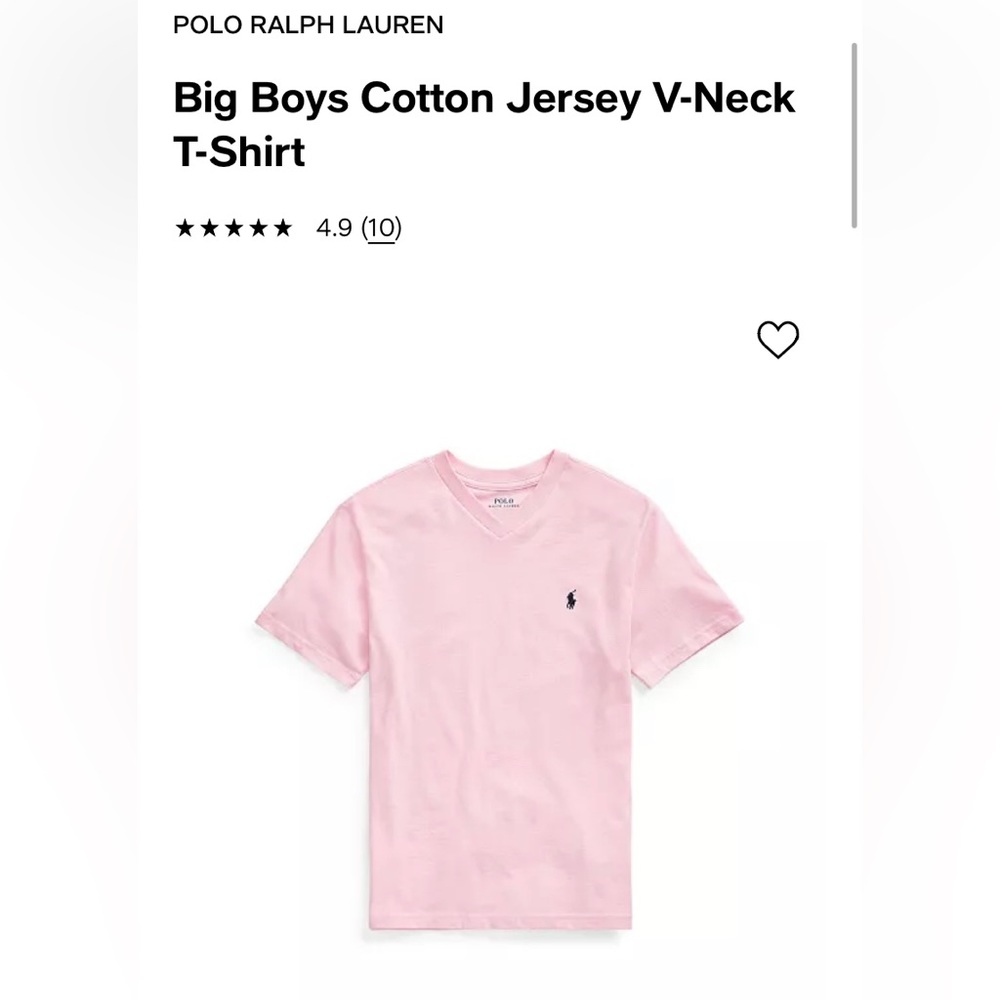 POLO RALPH LAUREN
Big Boys Cotton Jersey V-Neck T-Shirt